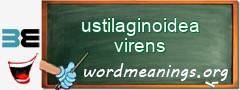 WordMeaning blackboard for ustilaginoidea virens